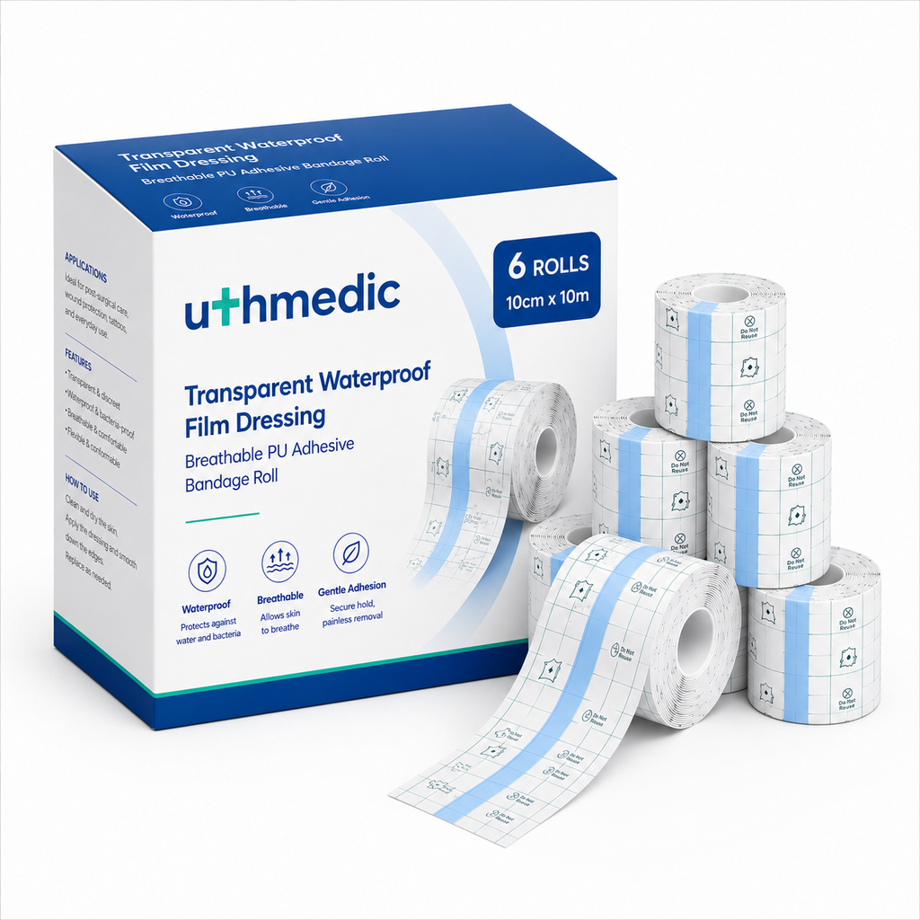Transparent Waterproof Film Dressing – Breathable PU Adhesive Bandage Roll