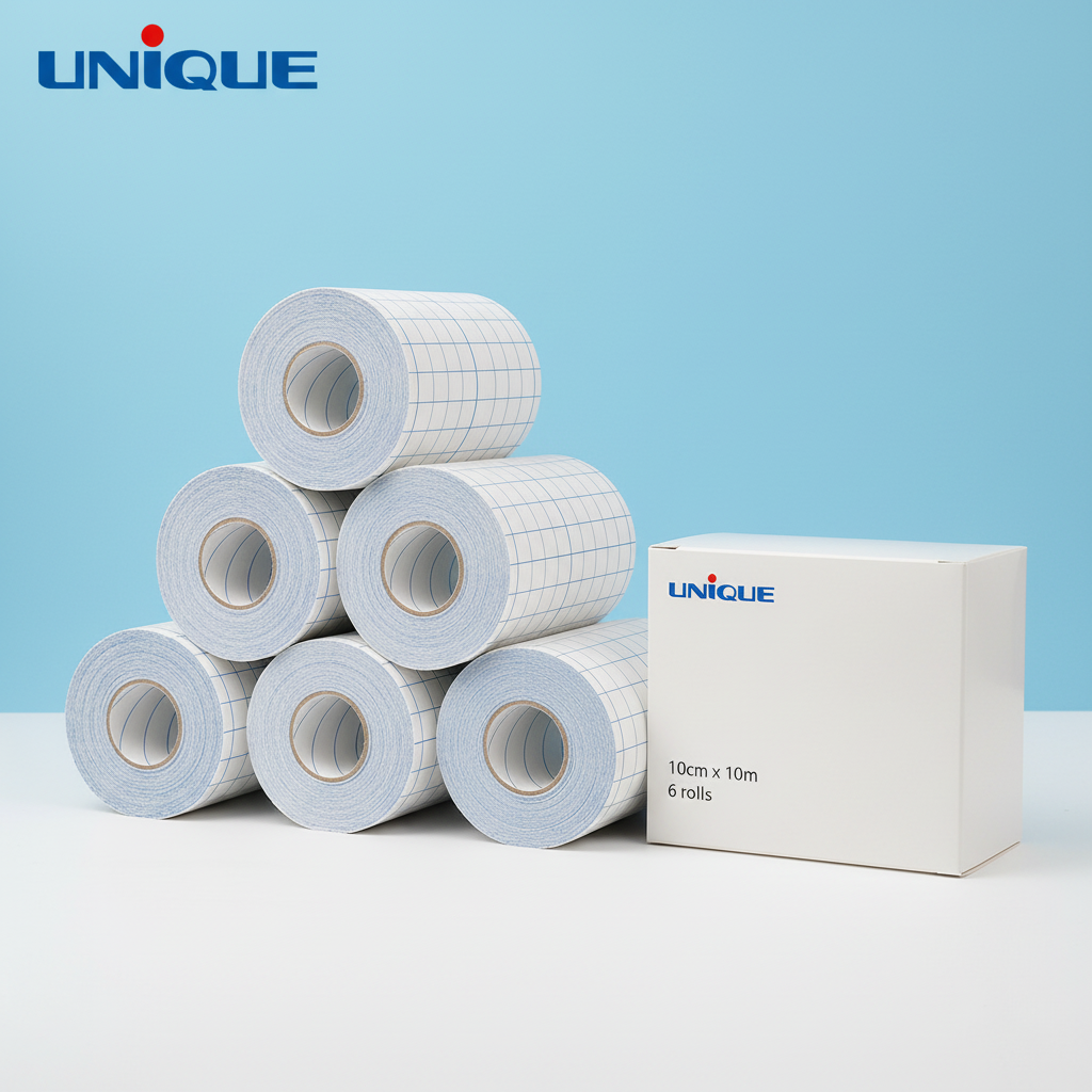 Rollo de cinta de fijación médica - Cinta adhesiva no tejida para apósitos de heridas, transpirable e hipoalergénica, 10 cm × 10 m (4" × 11 yardas), 6 rollos 