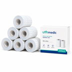 Rollo de cinta de fijación médica - Cinta adhesiva no tejida para apósitos de heridas, transpirable e hipoalergénica, 10 cm × 10 m (4" × 11 yardas), 6 rollos 