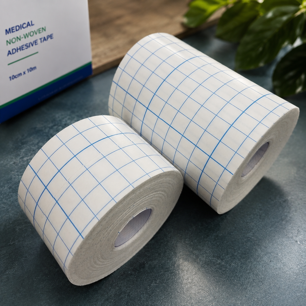 Premium Medical Fixation Tape – Breathable Non-Woven Adhesive Dressing (10cm x 10m)