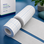 Rollo de cinta de fijación médica - Cinta adhesiva no tejida para apósitos de heridas, transpirable e hipoalergénica, 10 cm × 10 m (4" × 11 yardas), 6 rollos 